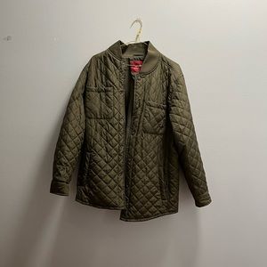 Green oversized bomber jacket